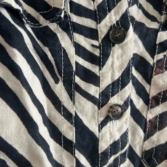 Banana Republic Black and White Zebra romper - Picture 3 of 8